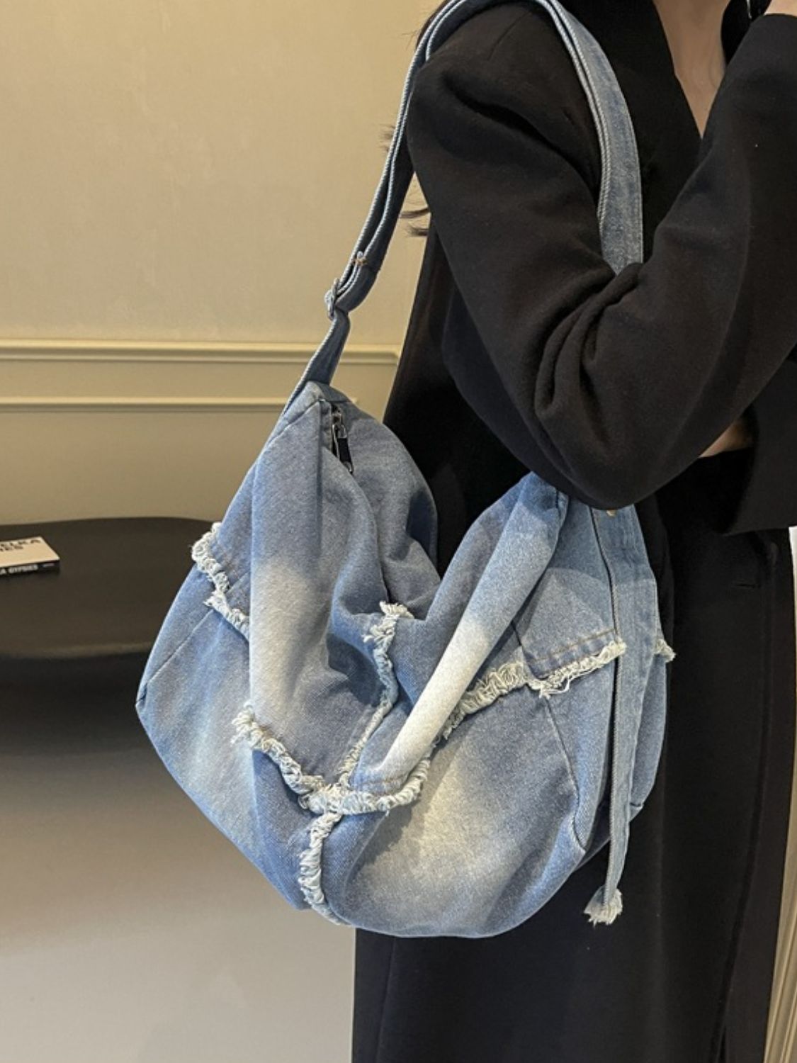 Raw Hem Gradient Crossbody Bag - Charming Charlie