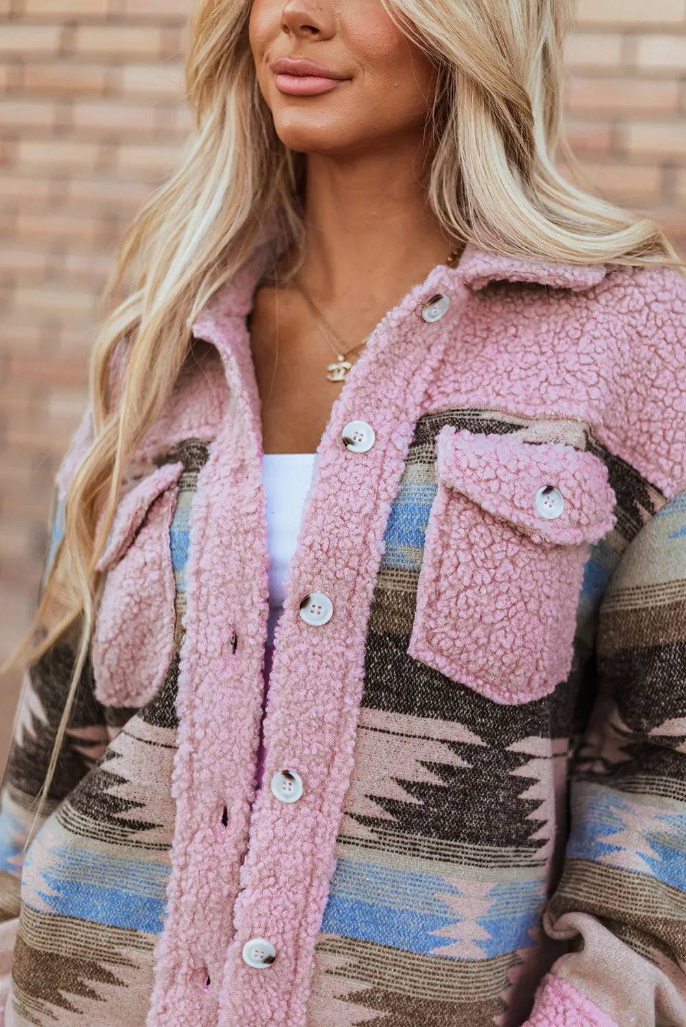 Button Up Long Sleeve Jacket - Charming Charlie