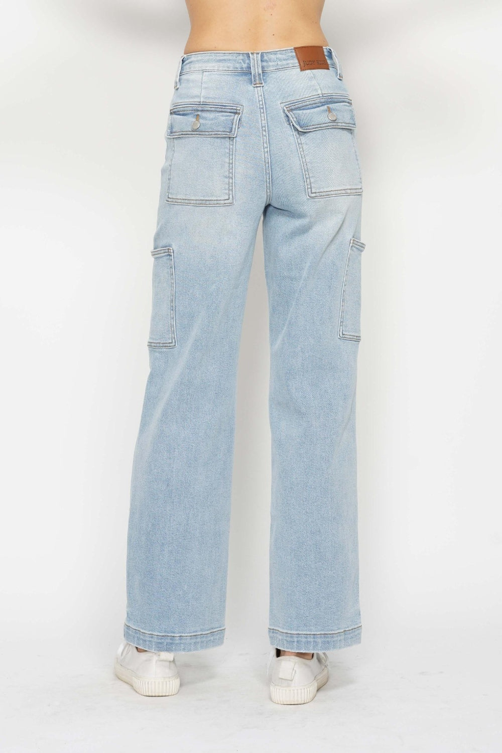 Judy Blue Full Size High Waist Straight Cargo Jeans - Charming Charlie