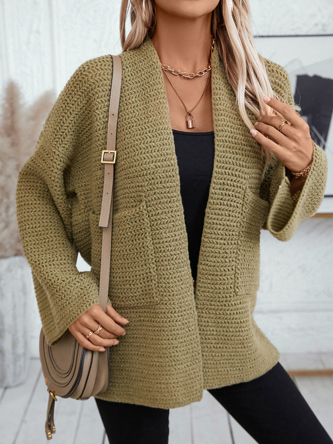 Open Front Long Sleeve Cardigan - Charming Charlie