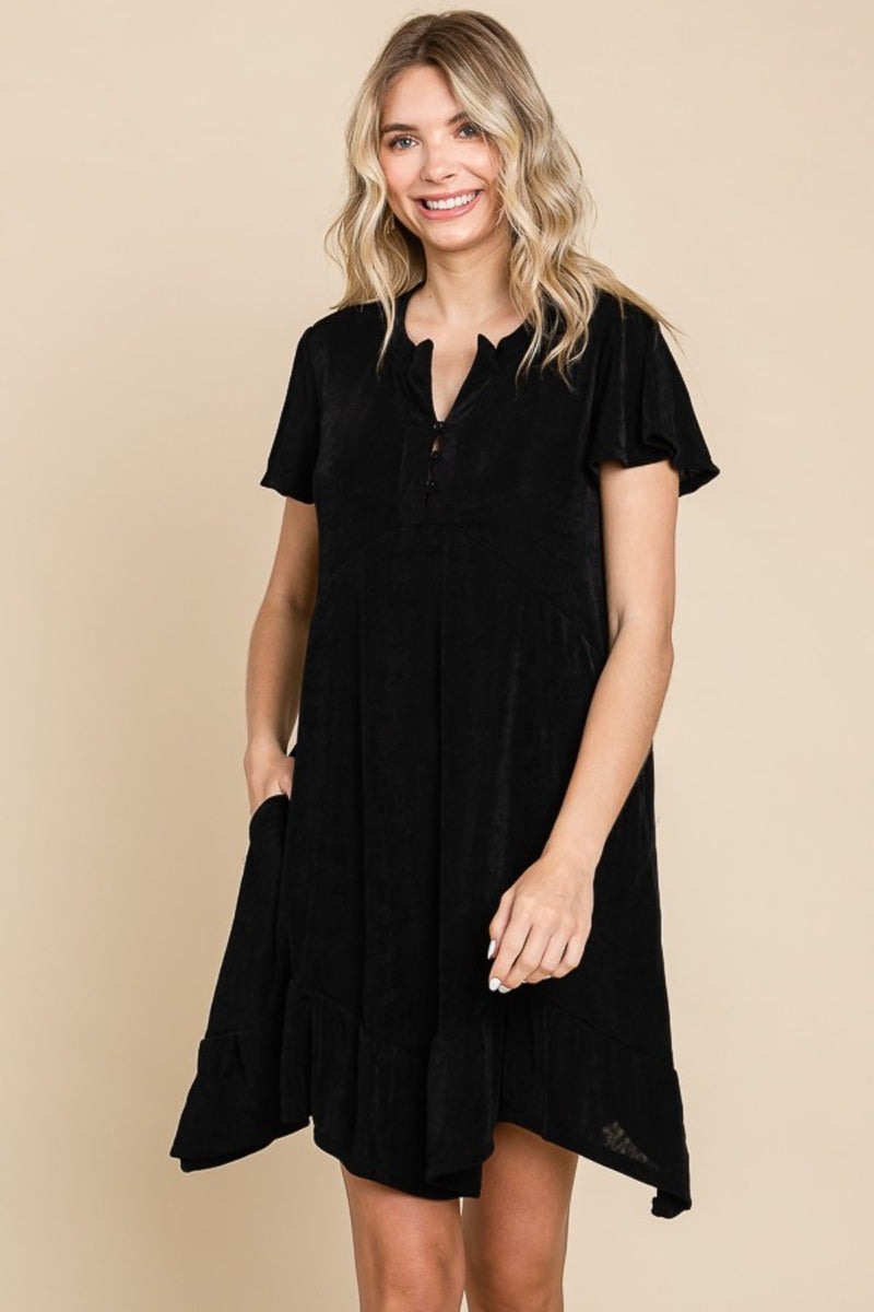 Culture Code Full Size Surplice Flare Ruching Dress main image 0