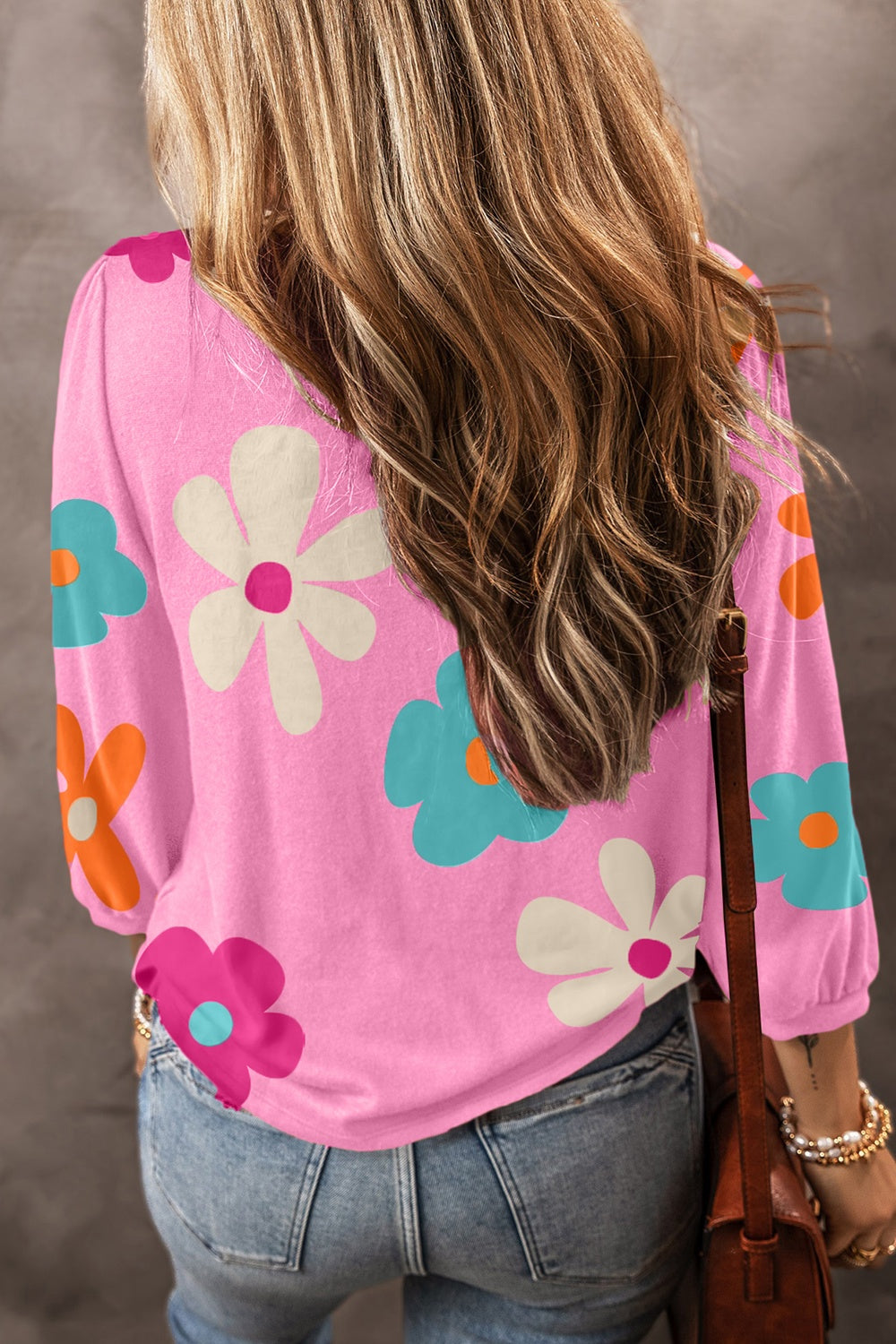 Printed Round Neck Top - Charming Charlie