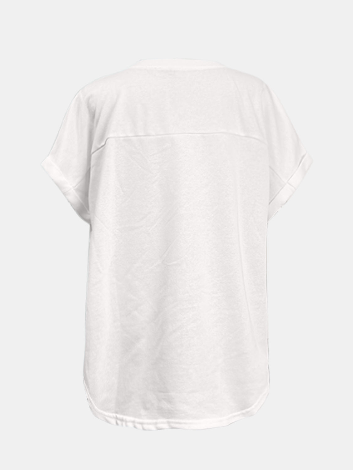 Sequin Round Neck Short Sleeve T-Shirt - Charming Charlie