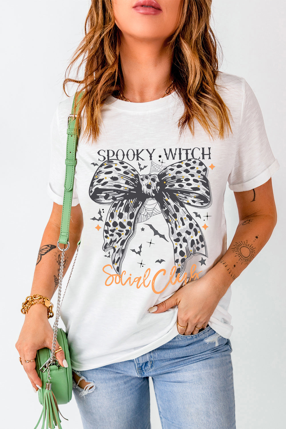 Graphic Round Neck Short Sleeve T-Shirt - Charming Charlie