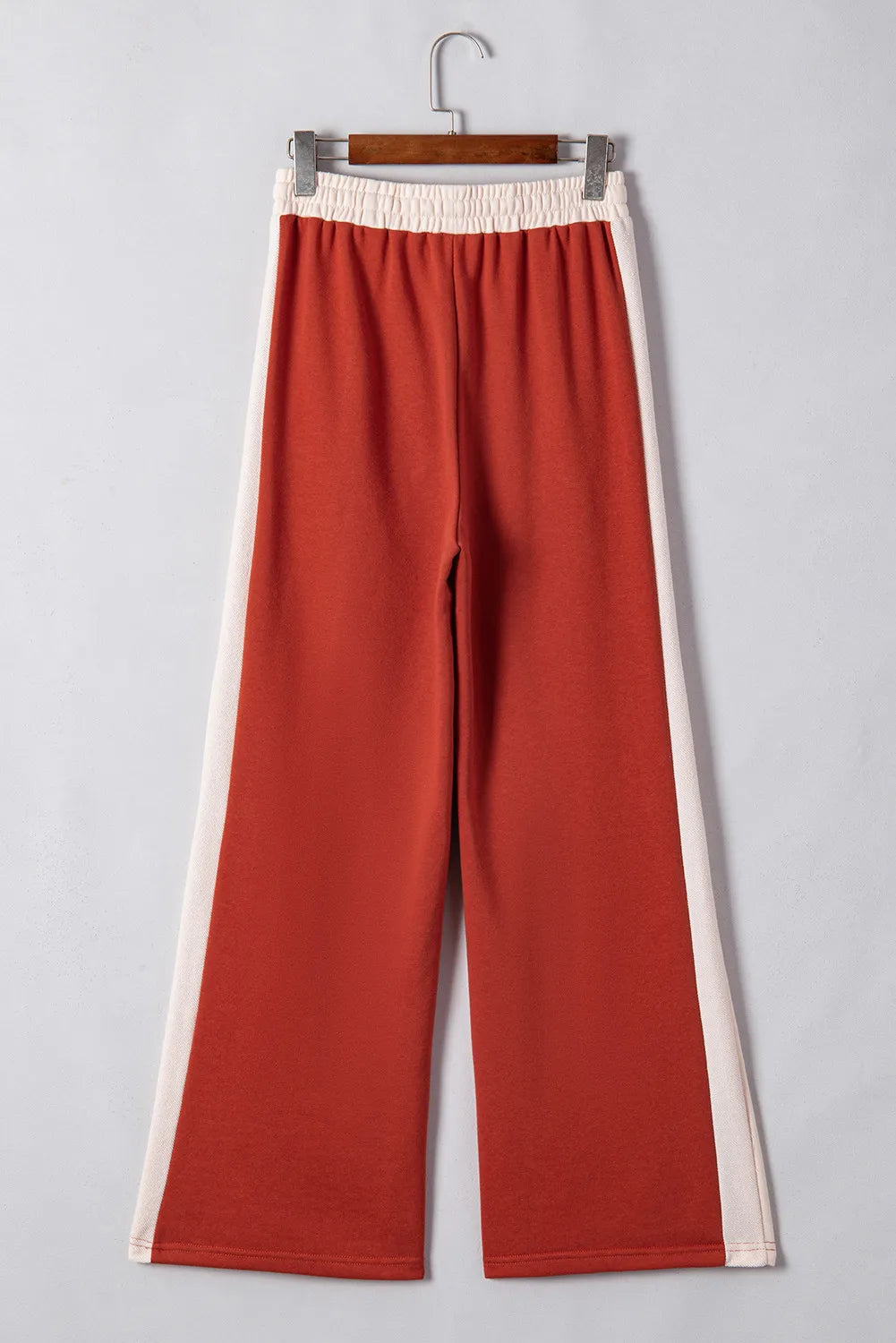 Drawstring Contrast Wide Leg Pants - Charming Charlie
