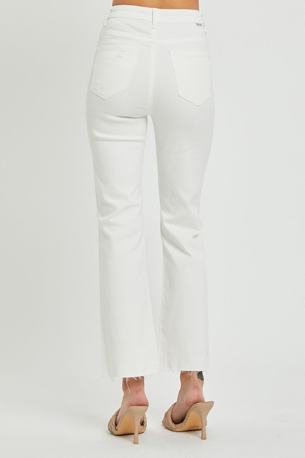 RISEN Full Size High Rise Button Fly Straight Ankle Jeans - Charming Charlie
