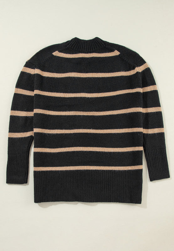 Striped Button Down Long Sleeve Cardigan - Charming Charlie