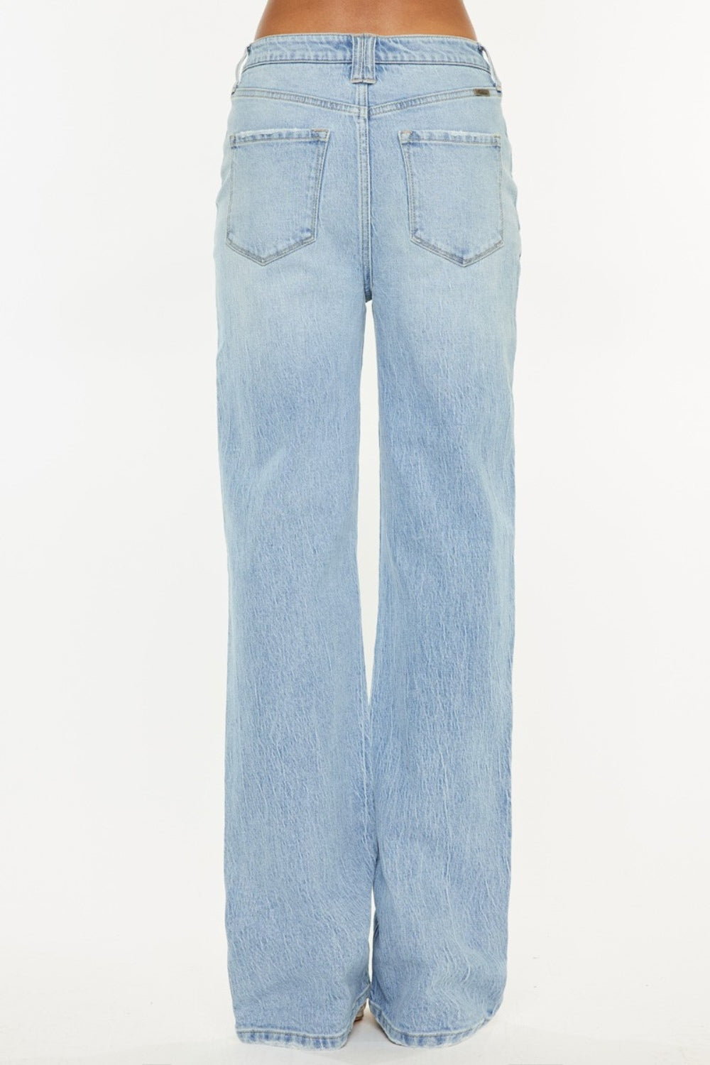 Kancan Distressed High Waist Straight Jeans - Charming Charlie