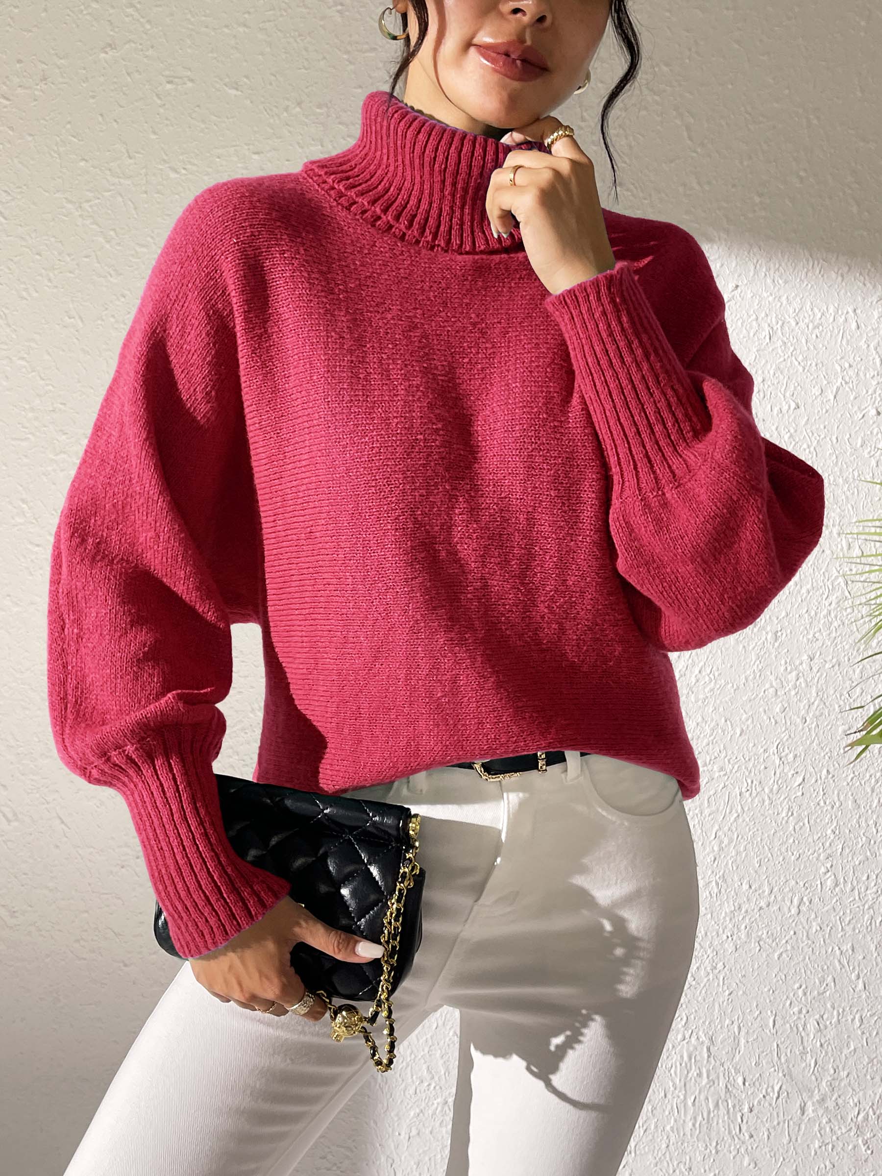 Turtleneck Long Sleeve Sweater - Charming Charlie