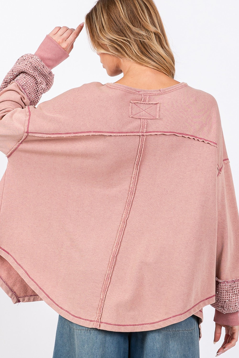 SAGE + FIG Peace Sign Mineral Wash Terry Top - Charming Charlie