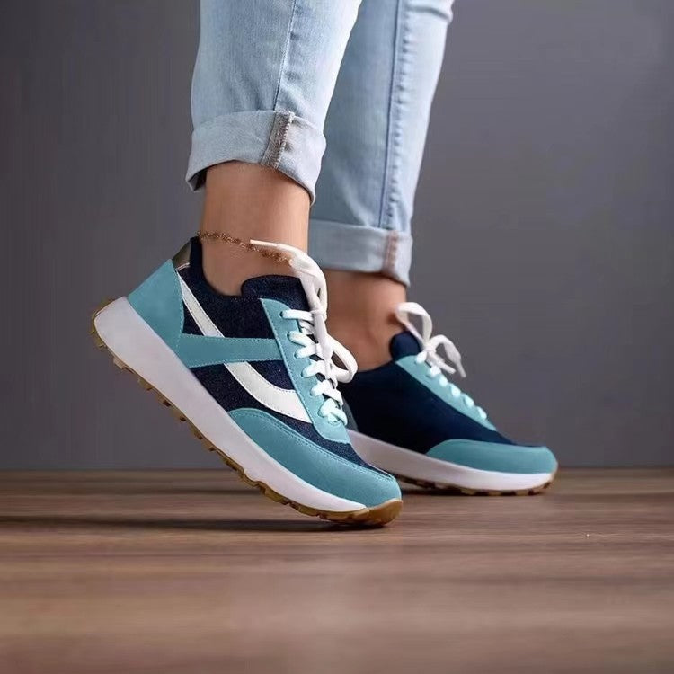 Mesh Contrast Round Toe Sneakers - Charming Charlie