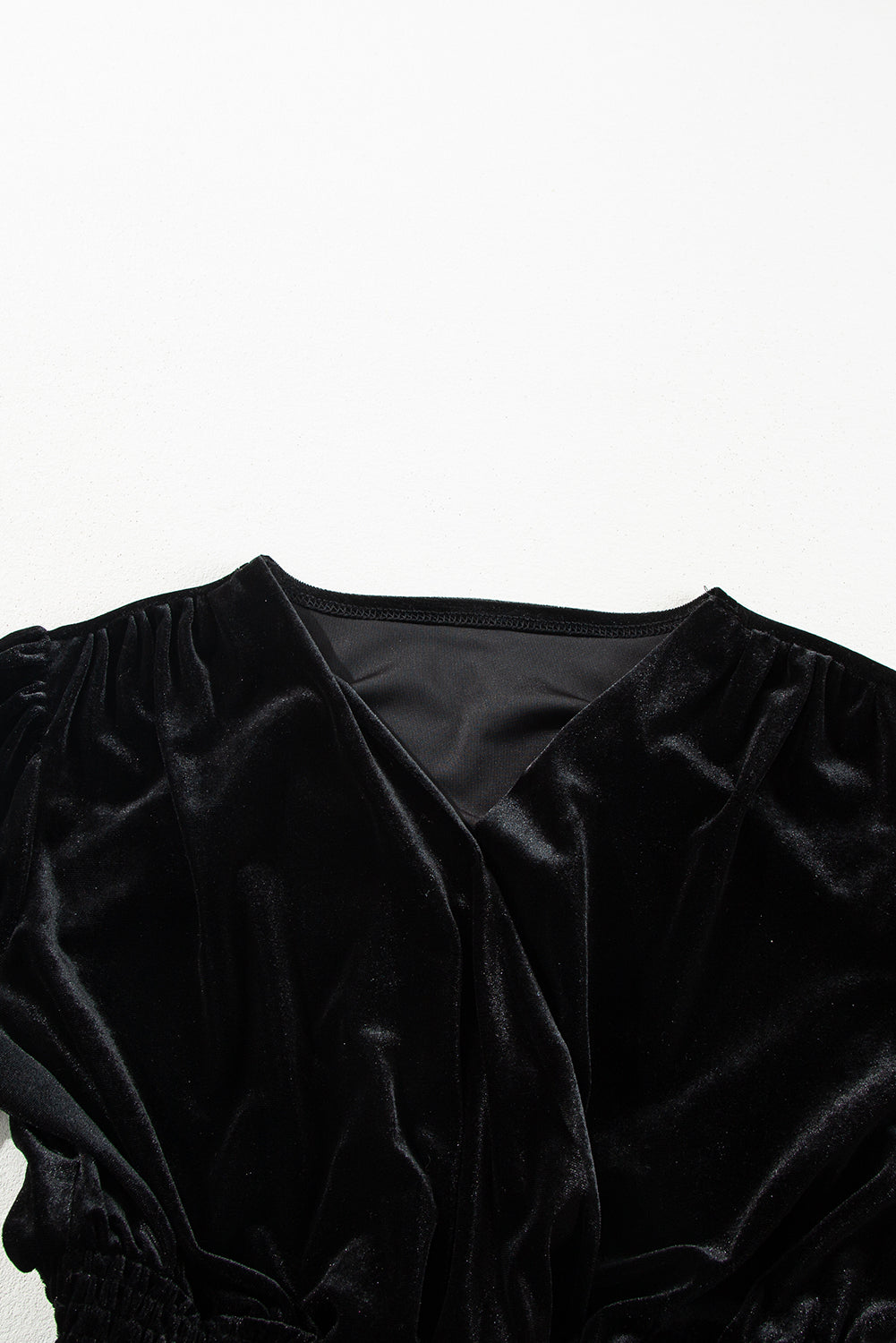 Surplice Long Sleeve Velvet Dress - Charming Charlie