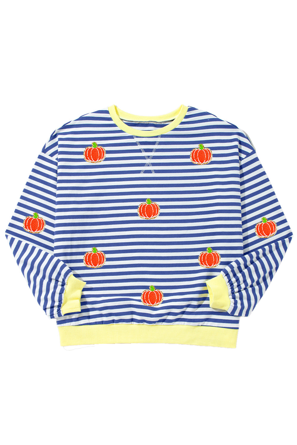 Pumpkin Striped Long Sleeve Sweatshirt - Charming Charlie