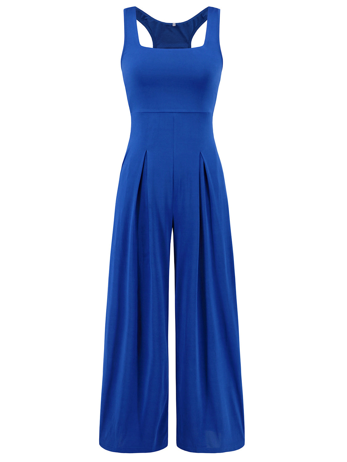 Square Neck Wide Strap Jumpsuit - Charming Charlie
