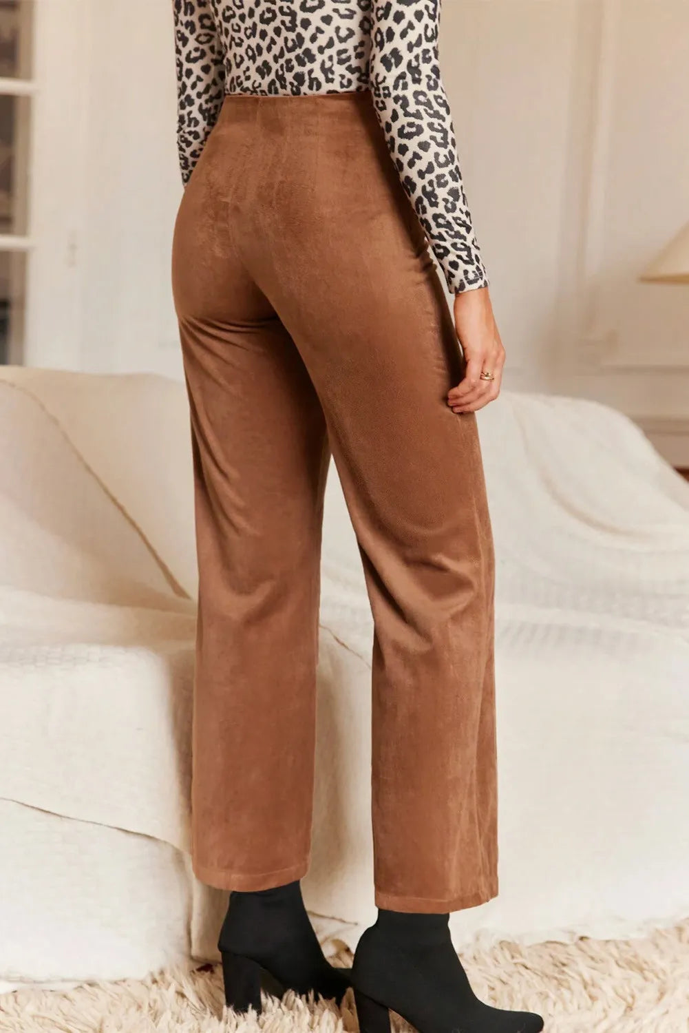 Decorative Button Straight Leg Pants - Charming Charlie
