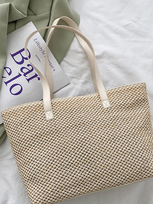 Solid Color Woven Tote Bag - Charming Charlie