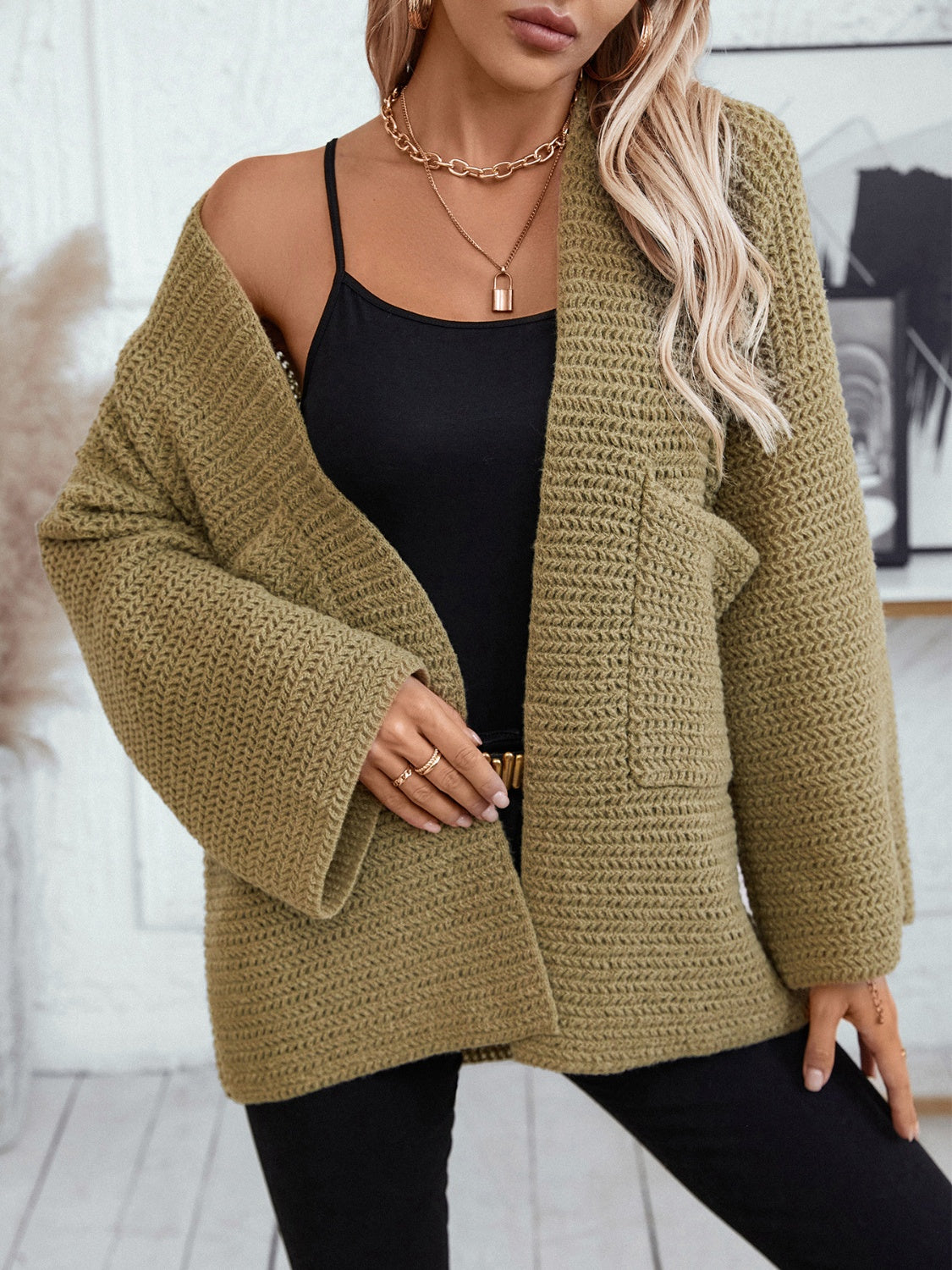 Open Front Long Sleeve Cardigan - Charming Charlie