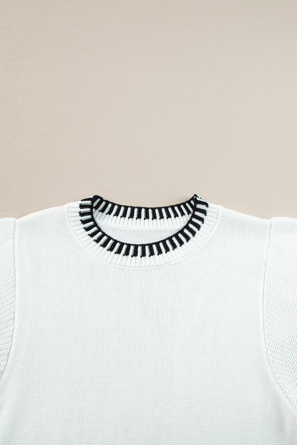 Round Neck Short Sleeve Knit Top - Charming Charlie