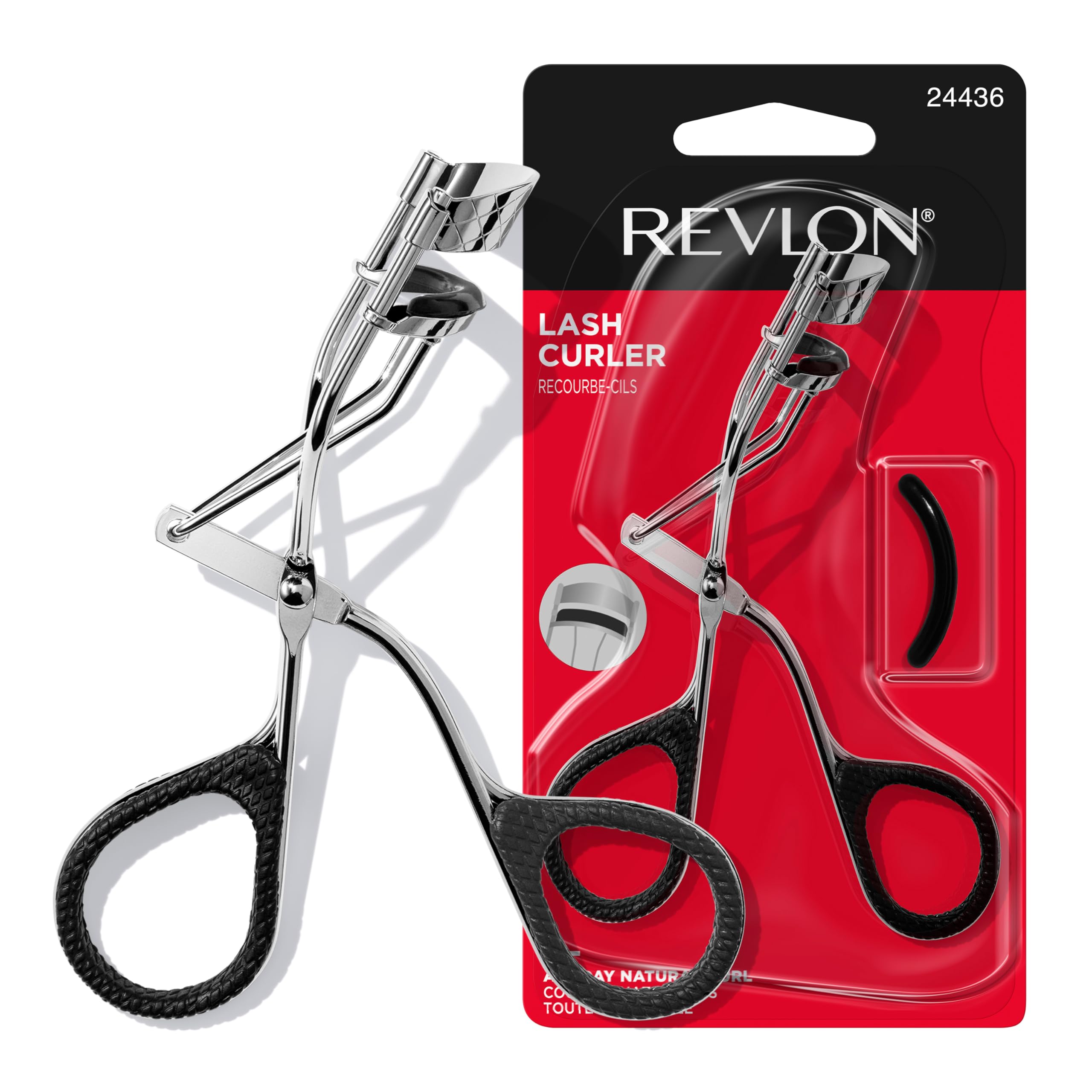 Revlon Natural Curl Lash Curler, Gives a Natural Eyelash Lift, with Finger Grips for a Non Slip Grip, Easy to Use, 1 Count - Charming Charlie