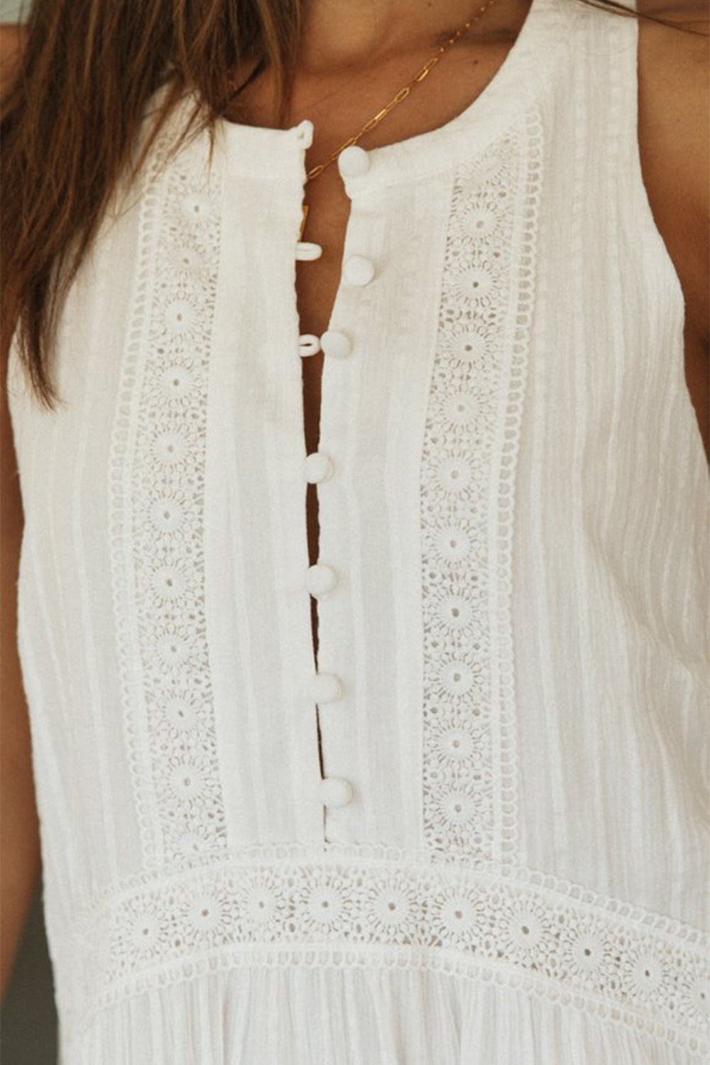 Half Button Sleeveless Mini Dress - Charming Charlie