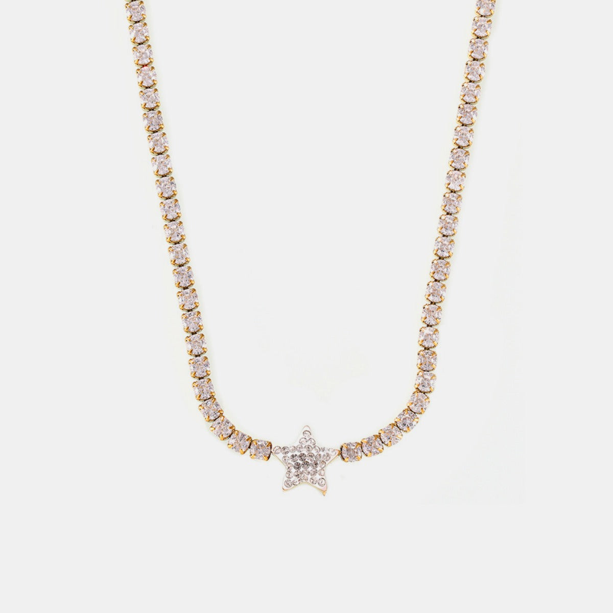 Titanium Steel Zircon Star Necklace - Charming Charlie