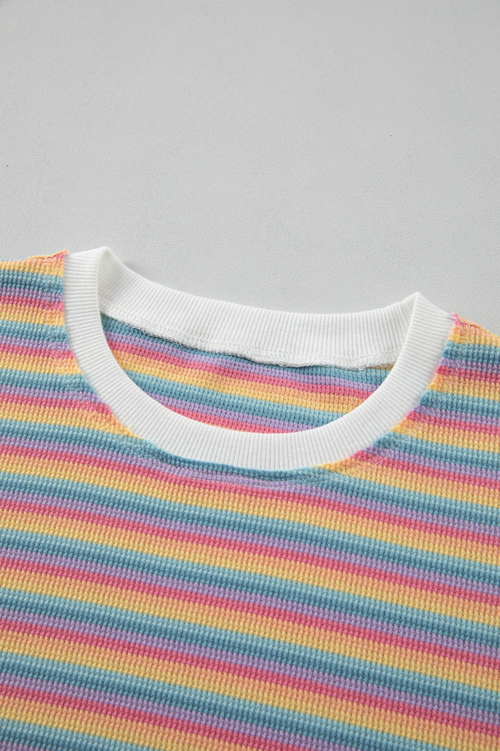 Striped Round Neck Top and Shorts Set - Charming Charlie