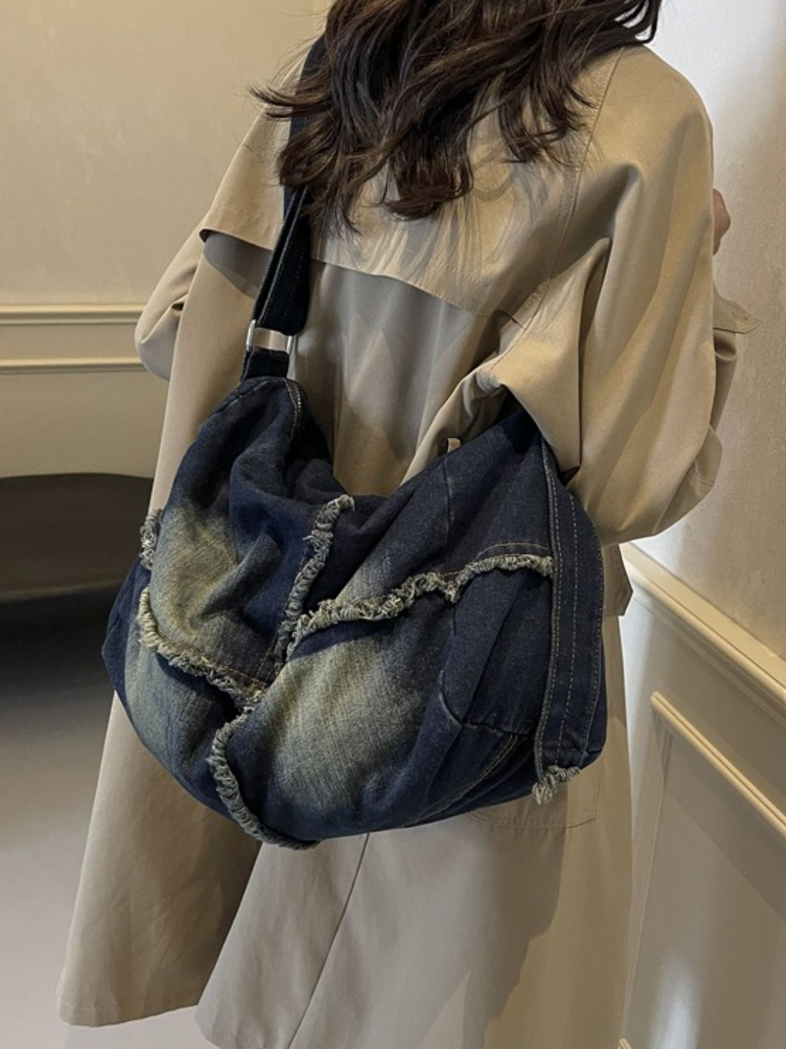Raw Hem Gradient Crossbody Bag - Charming Charlie