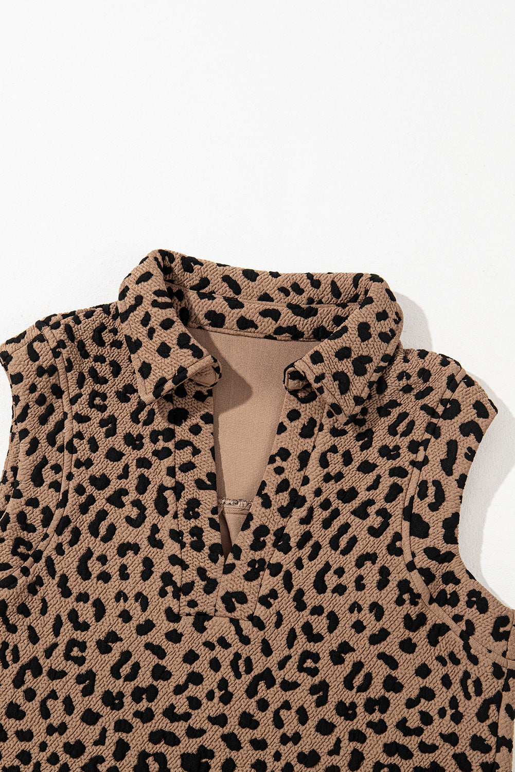 Leopard Johnny Collar Sleeveless Mini Dress - Charming Charlie