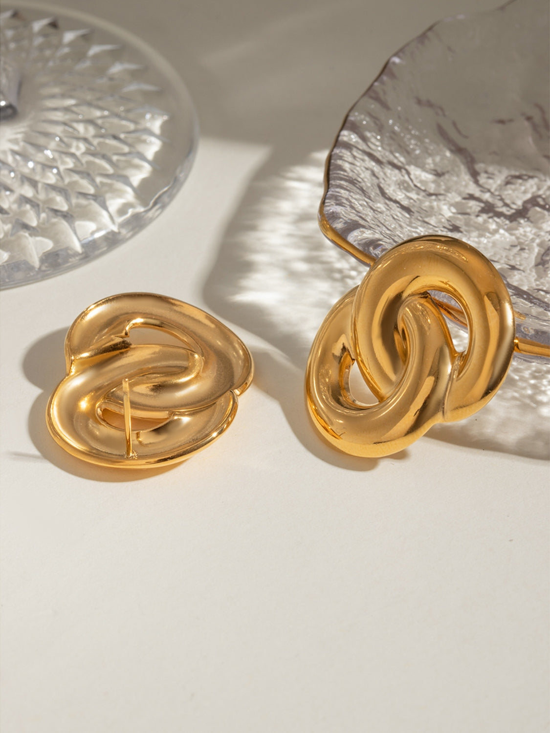 18K Gold-Plated Stainless Steel Knotted Earrings - Charming Charlie