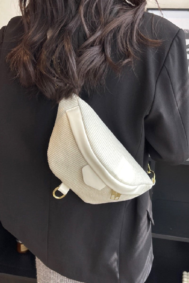 Zenana Corduroy Crossbody Bag with Removable Strap - Charming Charlie