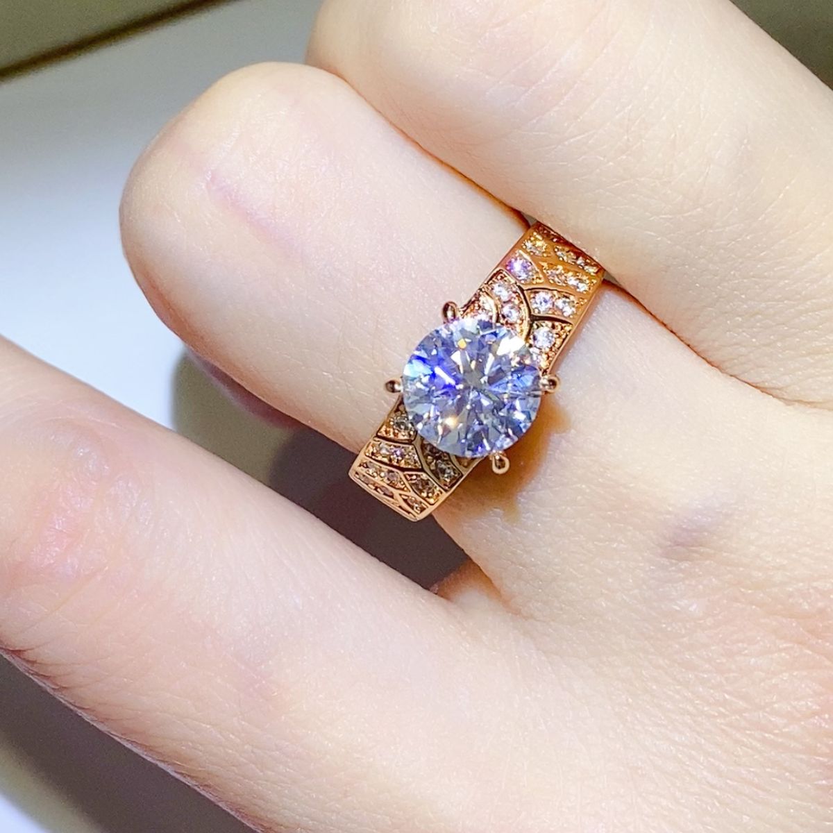 1.5 Carat 925 Sterling Silver Moissanite Ring - Charming Charlie