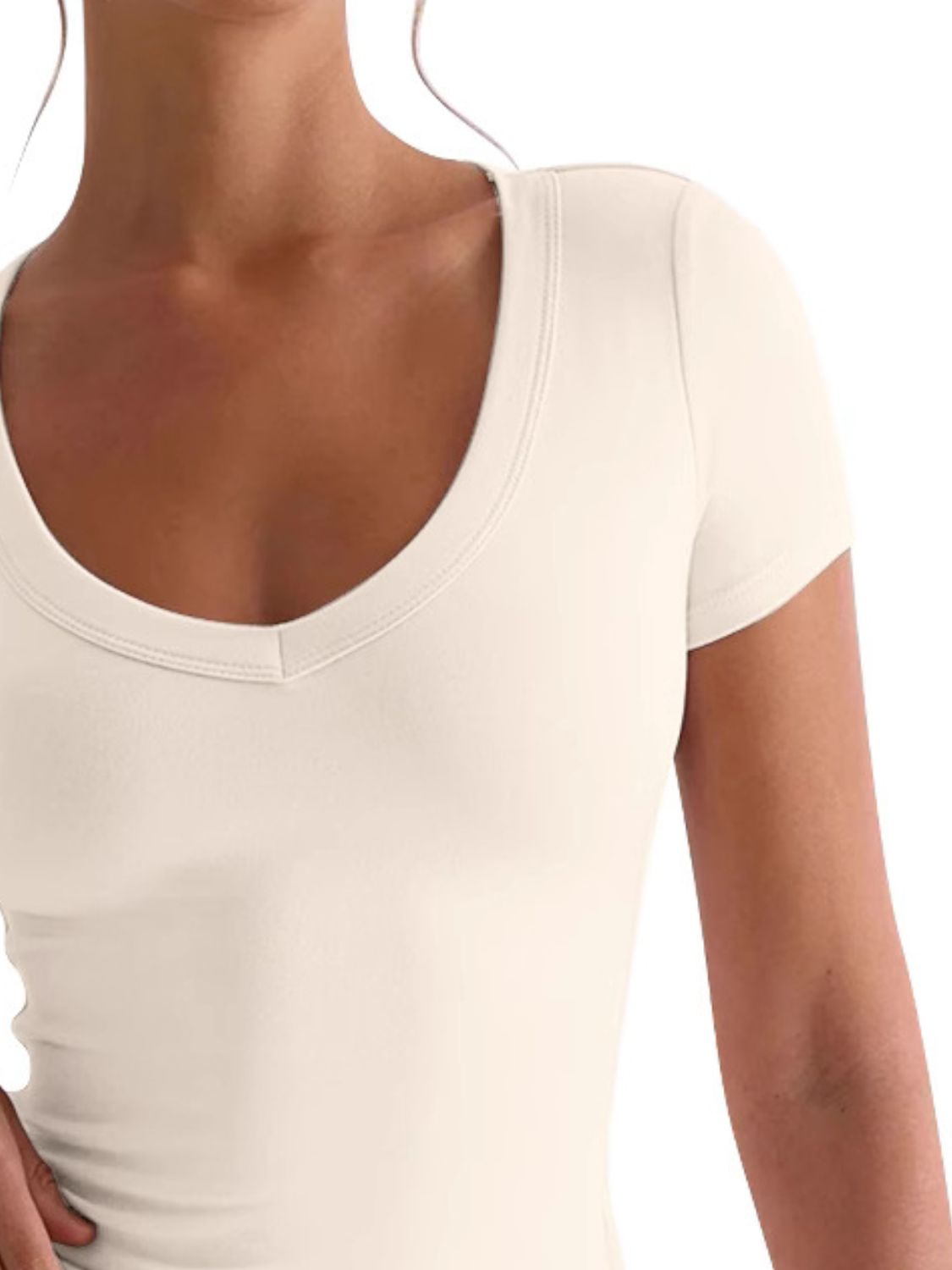 Lovelet Scoop Neck Short Sleeve T-Shirt - Charming Charlie