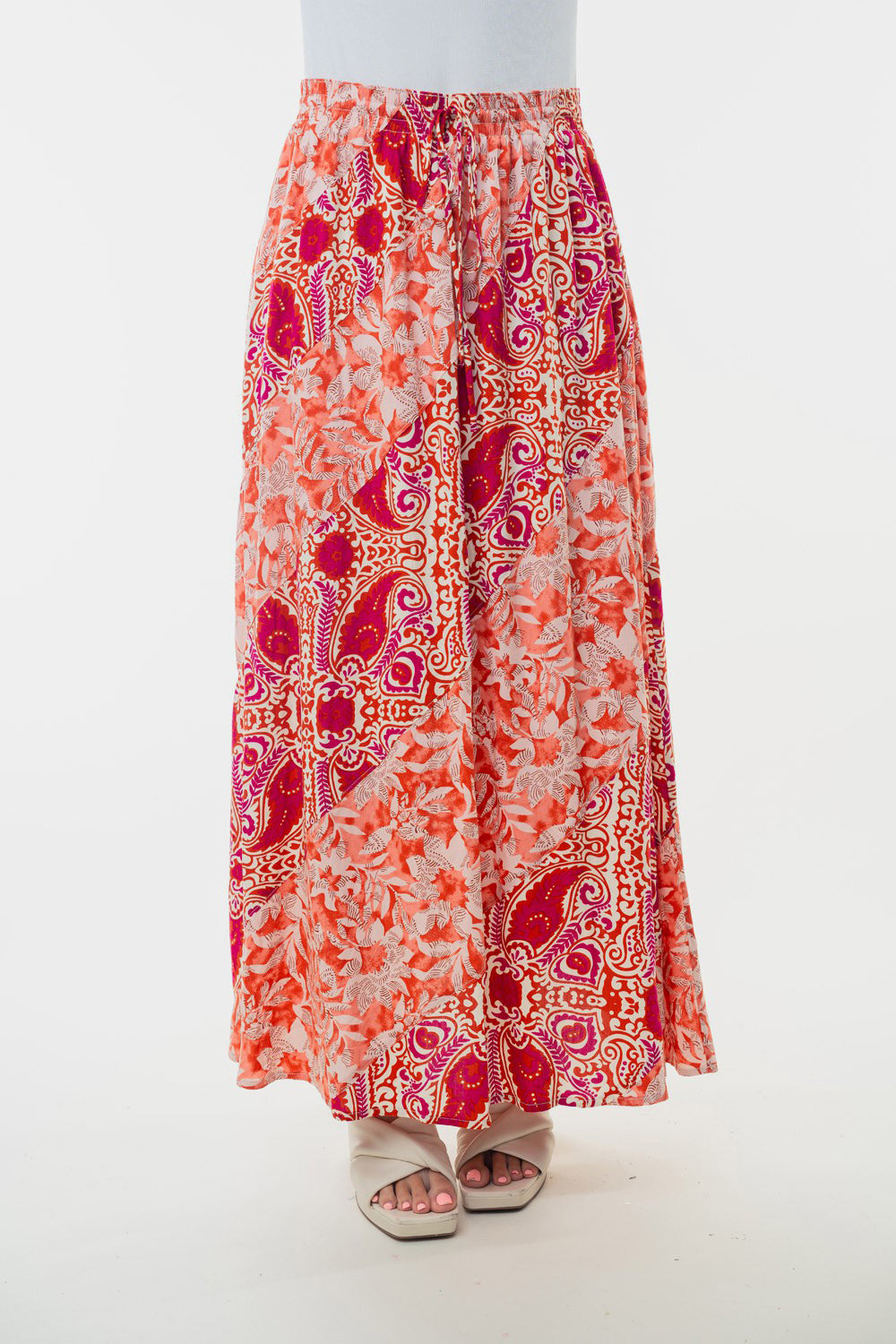 White Birch Full Size High Waisted Floral Woven Skirt - Charming Charlie