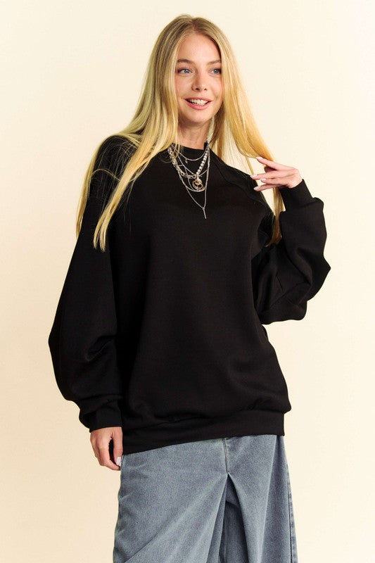 Davi & Dani Round Neck Raglan Sleeve Sweatshirt - Charming Charlie