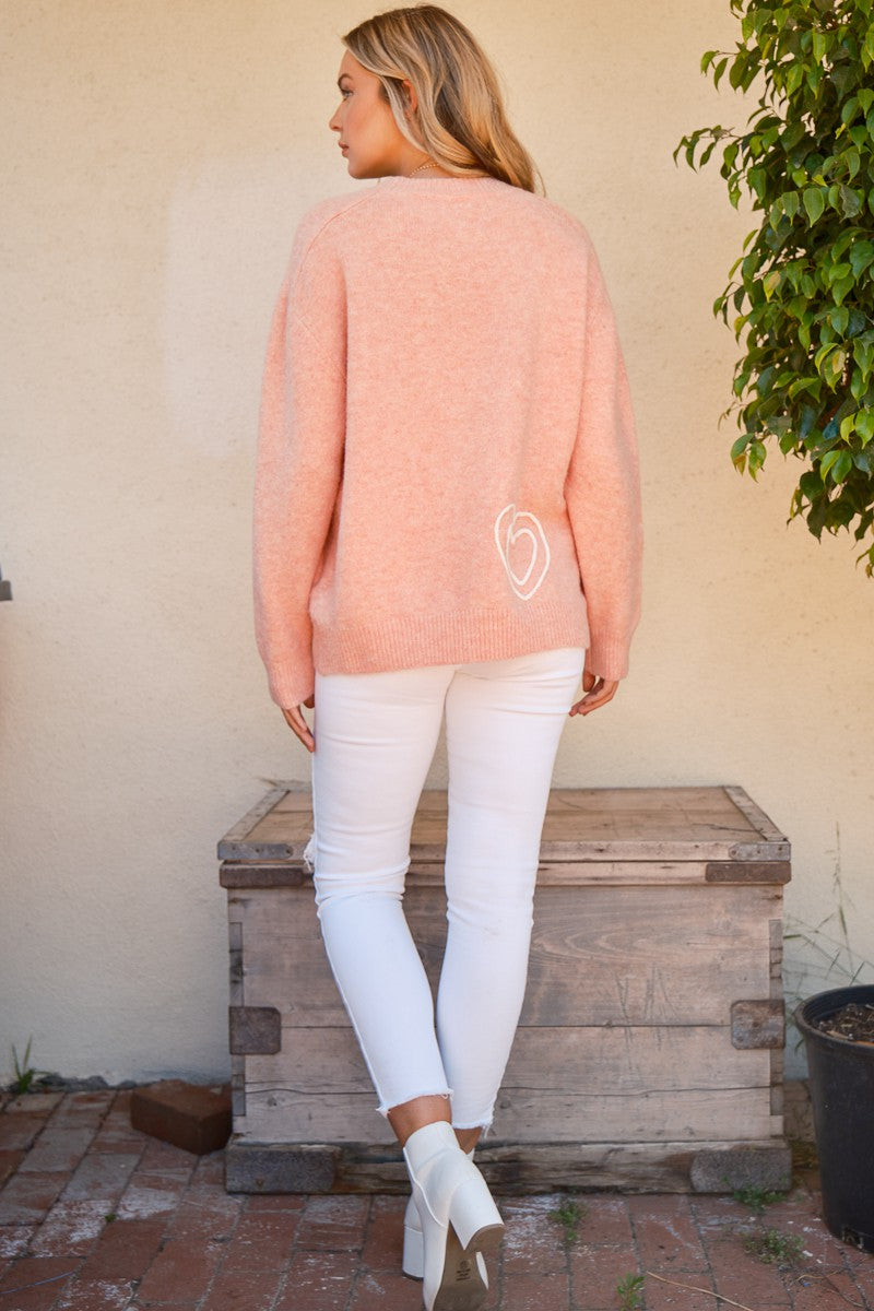 And The Why WIFEY & Heart Round Neck Sweater - Charming Charlie