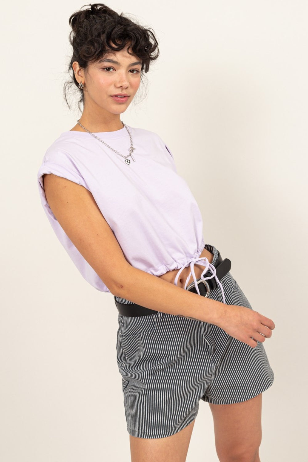 HYFVE Drawstring Hem Crop Top - Charming Charlie