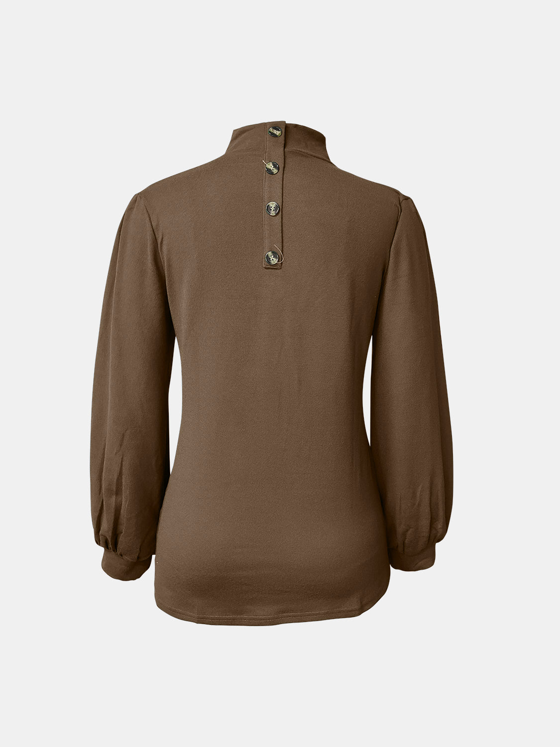 Full Size Mock Neck Long Sleeve T-Shirt - Charming Charlie