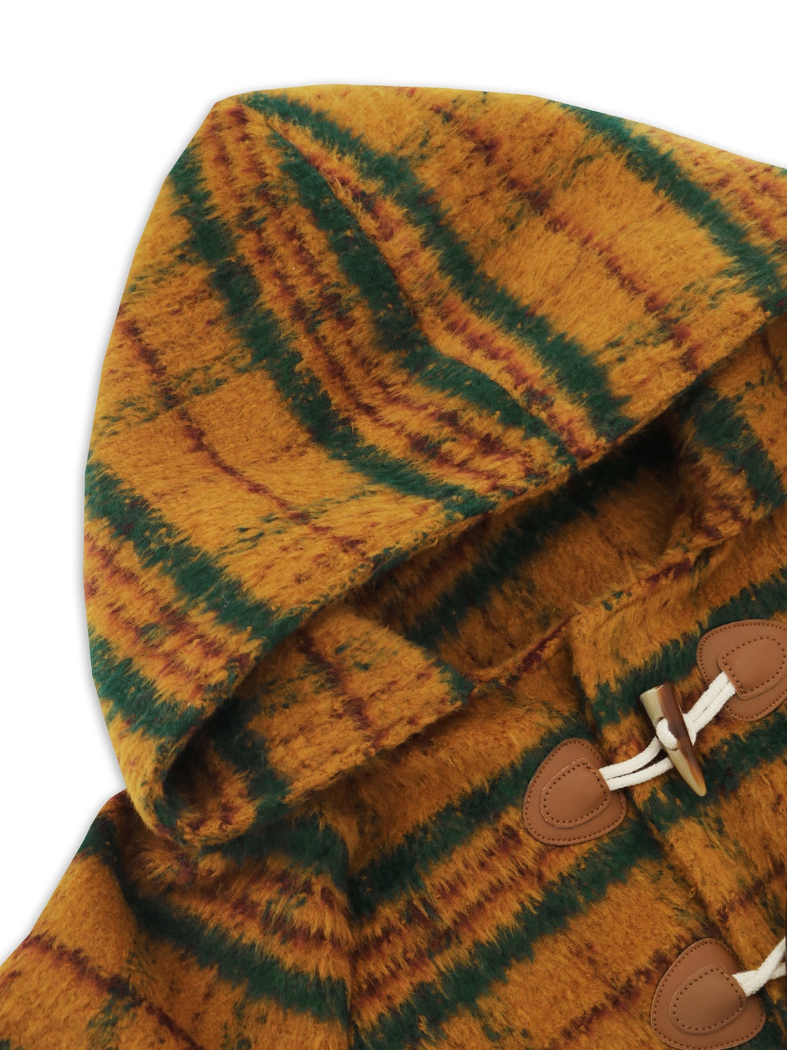 Plaid Long Sleeve Hooded Coat with Pockets - Charming Charlie