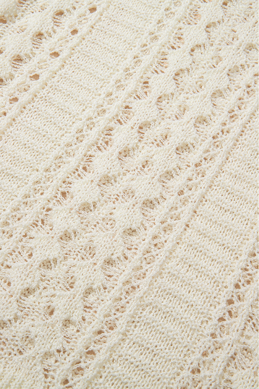Hollow Out Drop Shoulder Sweater - Charming Charlie