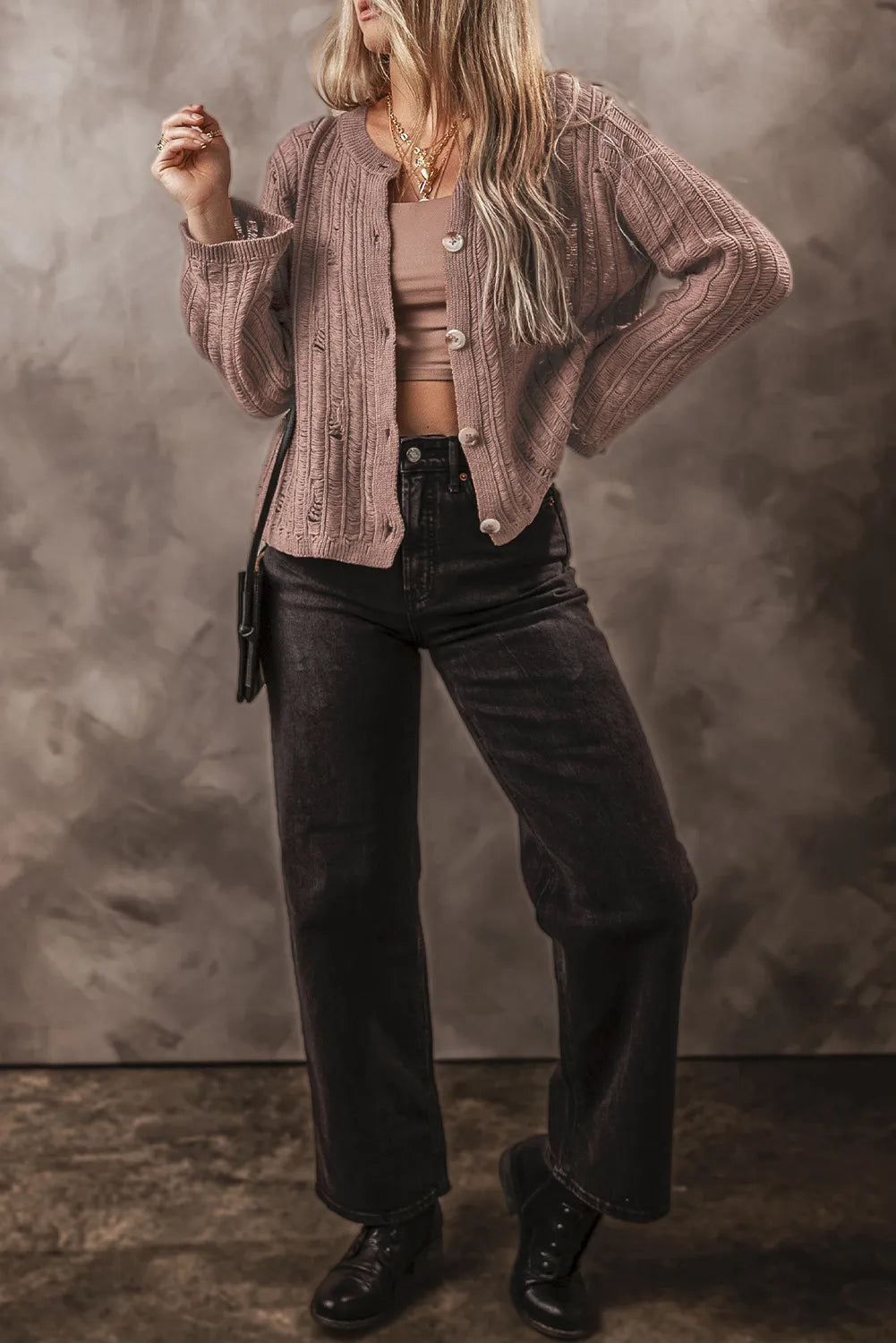 Button Up Long Sleeve Cardigan - Charming Charlie
