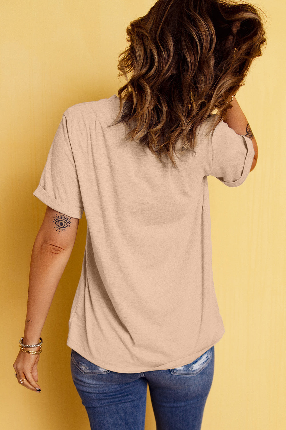 Bow Graphic Round Neck Short Sleeve T-Shirt - Charming Charlie