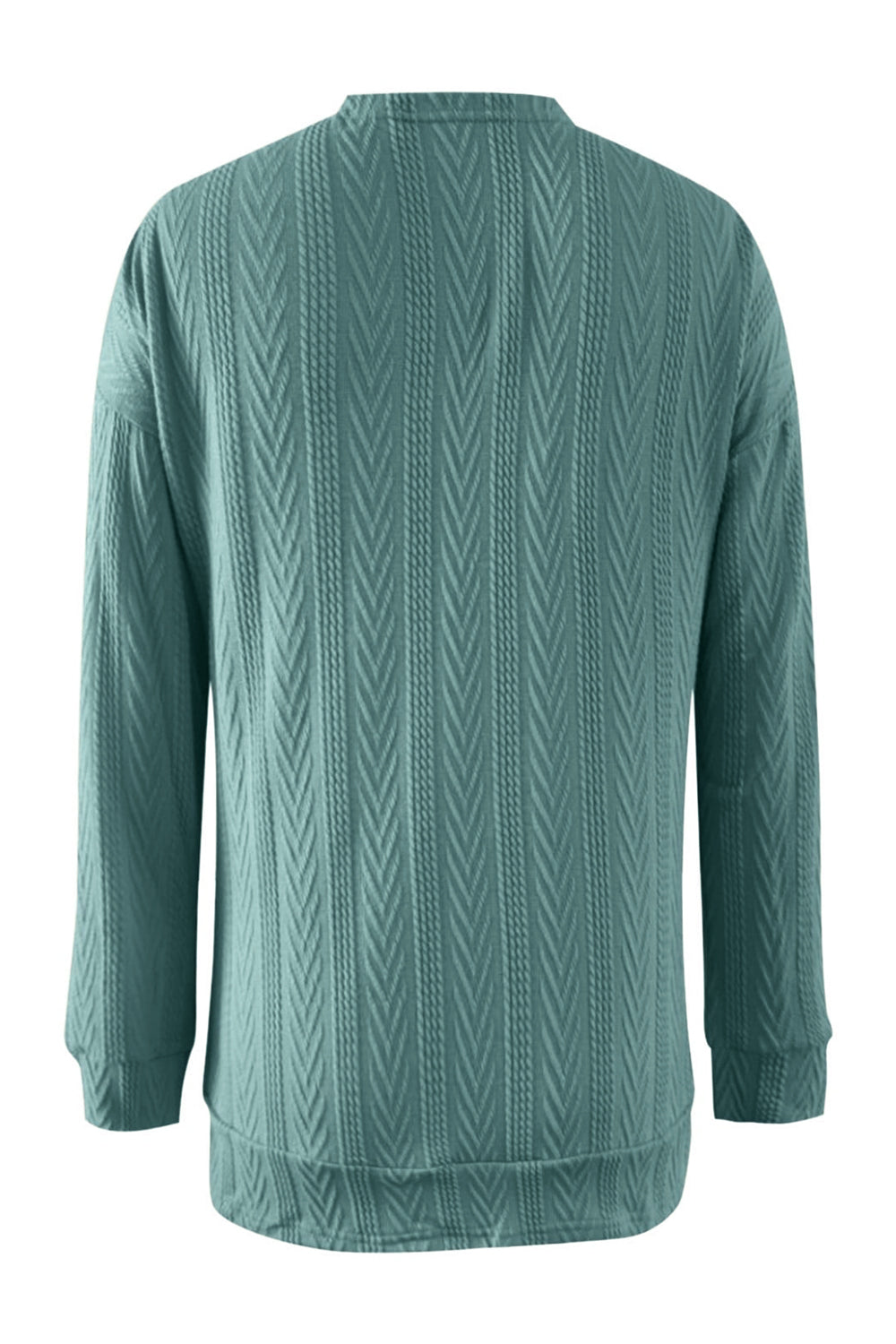 Full Size Textured Open Front Long Sleeve Cardigan - Charming Charlie