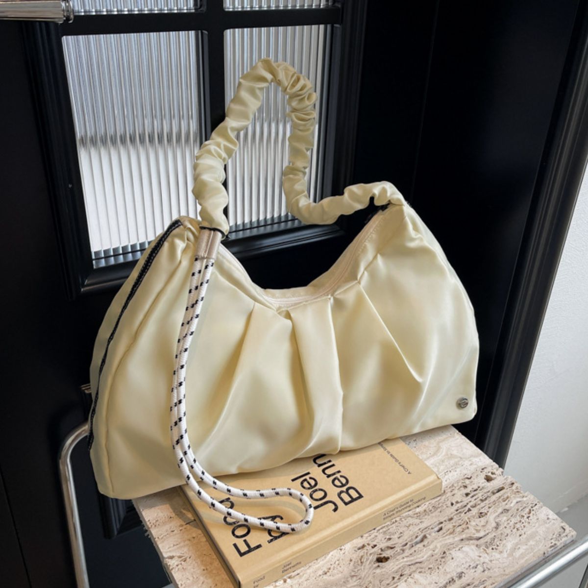 Ruched Large Tote Bag - Charming Charlie