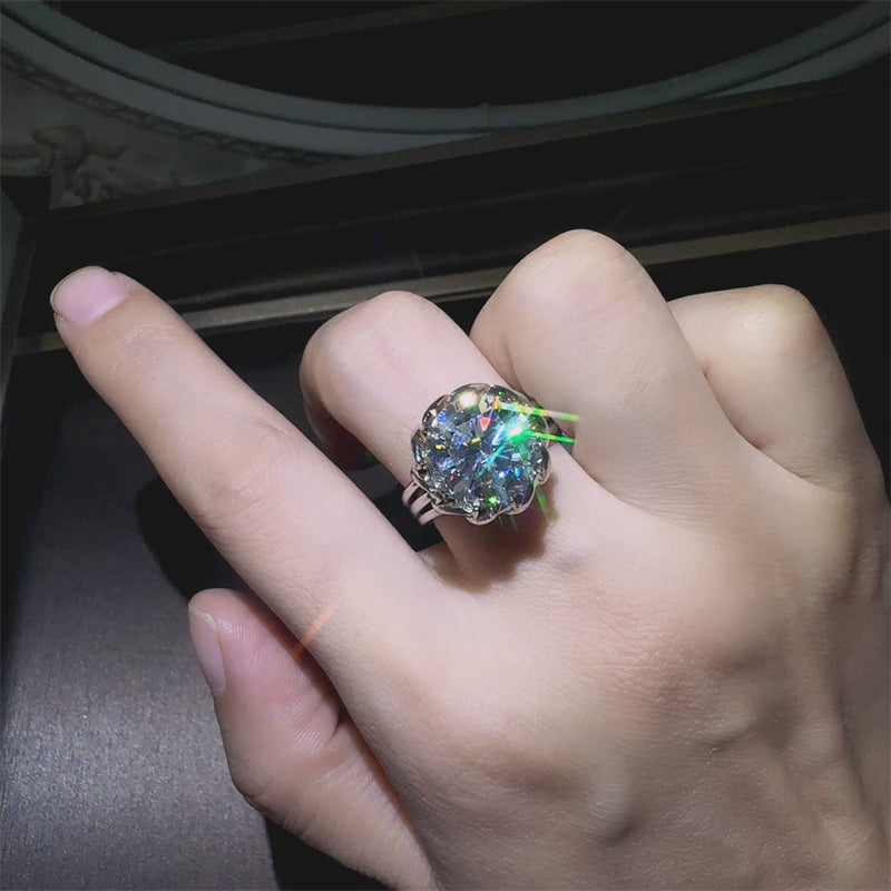 3 Carat 925 Sterling Silver Moissanite Ring - Charming Charlie