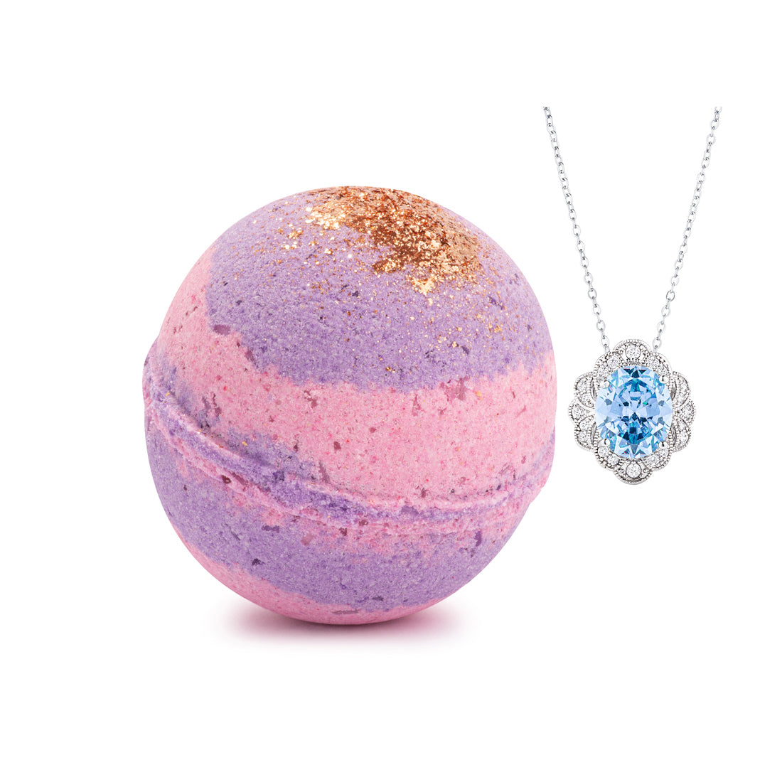 Cinnamon Sugar Plum 10oz Necklace Bath Bomb - Charming Charlie
