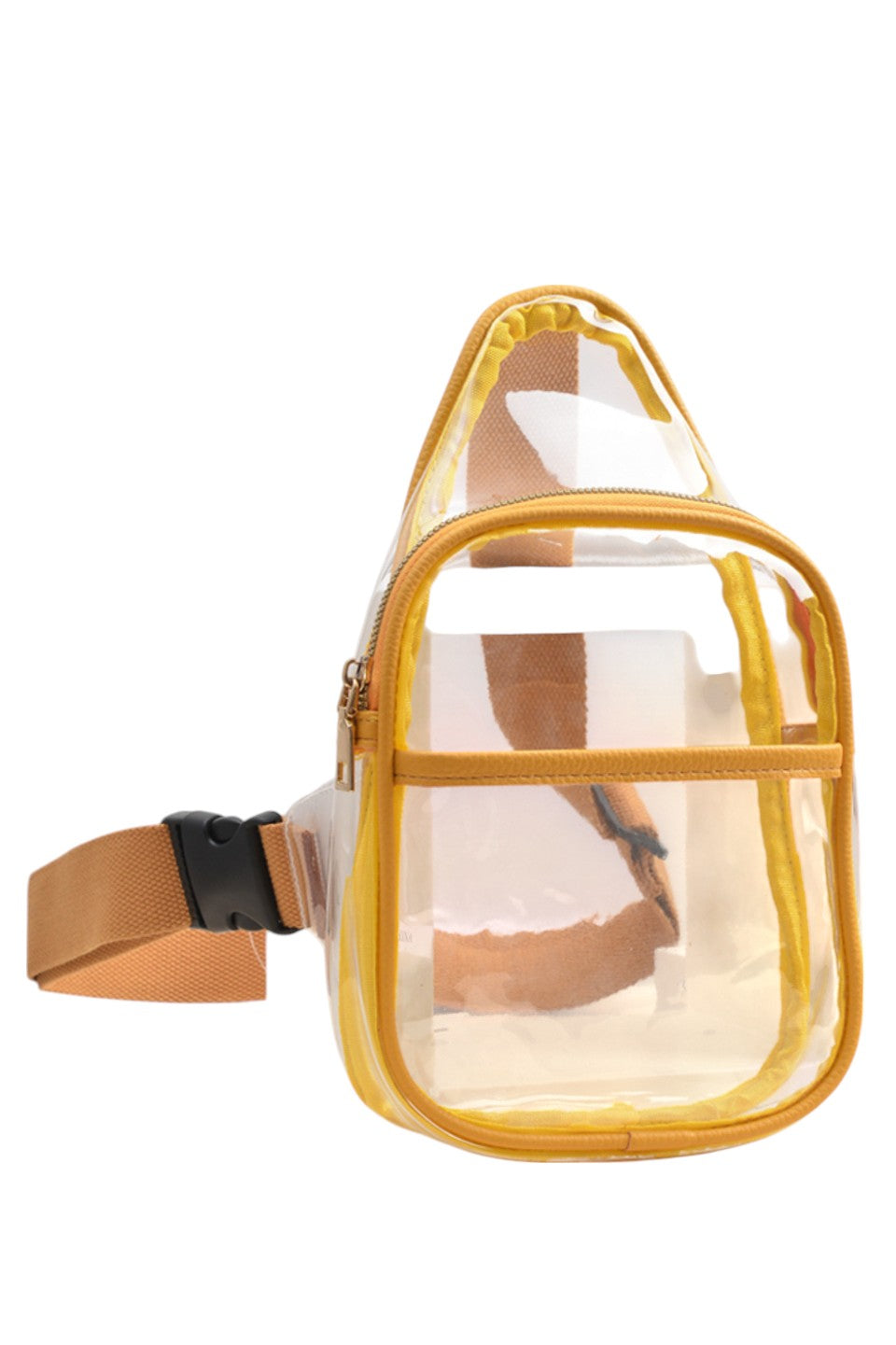 Clear Stadium Concert Sling Bag is expertly crafted to comply with venue security policies, featuring a fully transparent design for effortless inspection. Its compact size and adjustable sling strap provide comfortable, hands-free convenience, perfect for carrying essentials during concerts or sporting events. Made from durable materials, this bag ensures both security and practicality without compromising style.