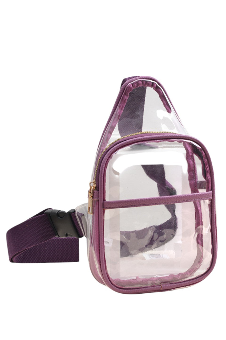 Clear Stadium Concert Sling Bag is expertly crafted to comply with venue security policies, featuring a fully transparent design for effortless inspection. Its compact size and adjustable sling strap provide comfortable, hands-free convenience, perfect for carrying essentials during concerts or sporting events. Made from durable materials, this bag ensures both security and practicality without compromising style.