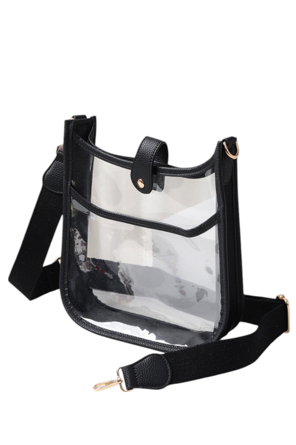 Clear Stadium Crossbody Bag offers a practical solution for carrying essentials while complying with stadium security policies. Crafted from transparent materials, it allows for quick inspection without sacrificing style. Its compact design and adjustable strap provide comfortable, hands-free convenience, making it ideal for sports events, concerts, and other venues requiring clear bags. Durable and easy to clean, this crossbody bag combines functionality with compliance for a seamless event experience.