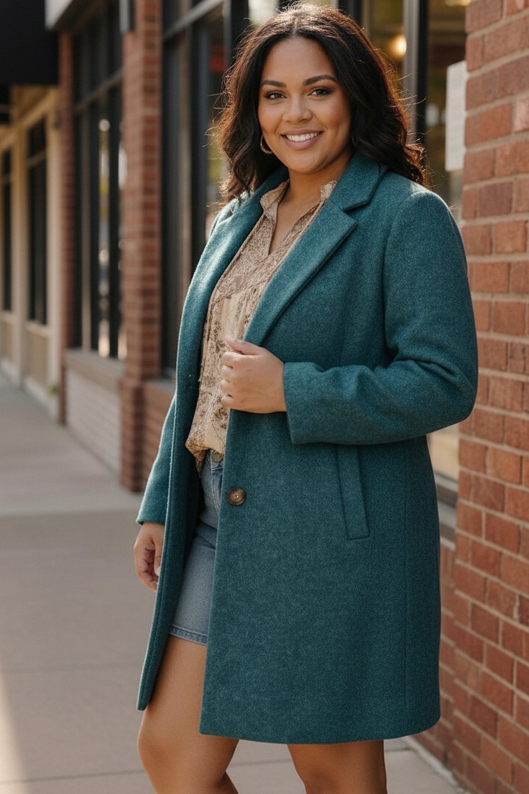 Frosted Teal Dream Coat - Charming Charlie