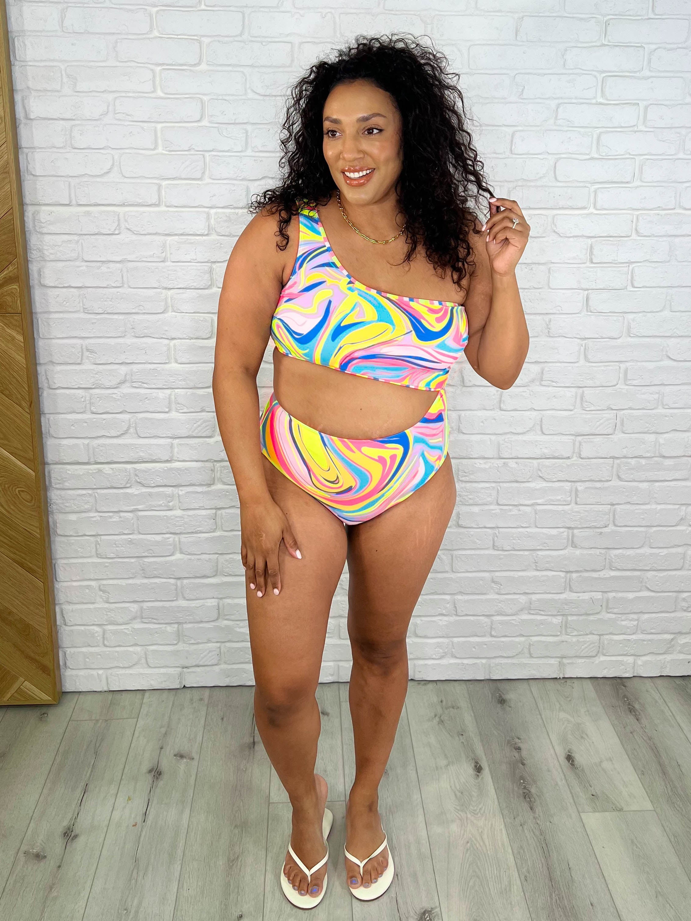Corfu Marble Cutout Swimsuit - Charming Charlie